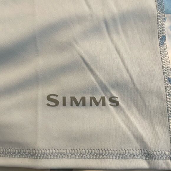 Simms Solarflex Long-Sleeve Performance Hoodie Blue Chill Print XL - Picture 5 of 9